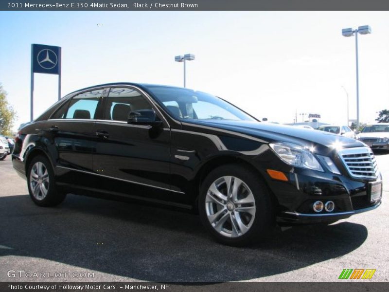 Black / Chestnut Brown 2011 Mercedes-Benz E 350 4Matic Sedan