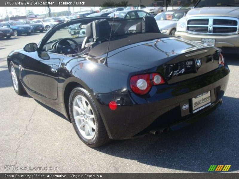 Jet Black / Black 2005 BMW Z4 2.5i Roadster