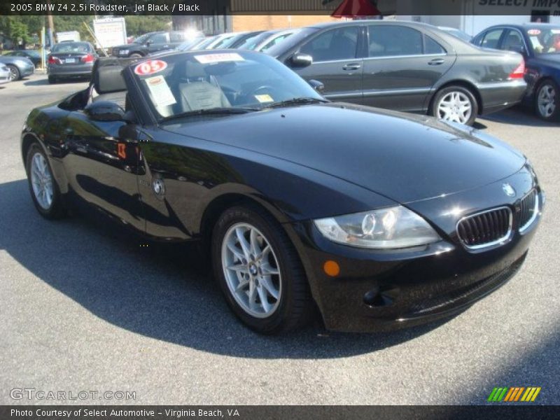 Jet Black / Black 2005 BMW Z4 2.5i Roadster