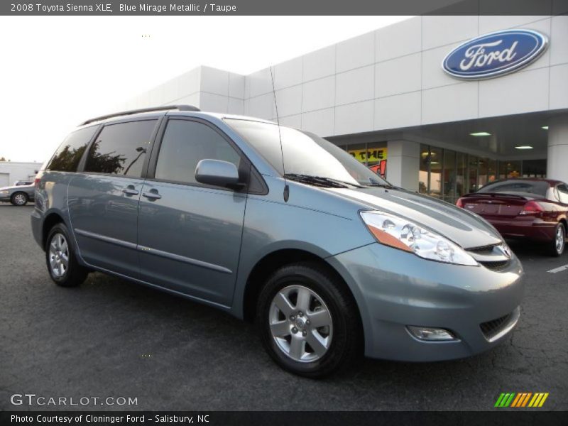 Blue Mirage Metallic / Taupe 2008 Toyota Sienna XLE