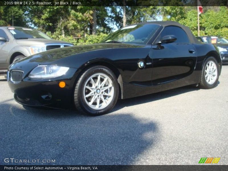 Jet Black / Black 2005 BMW Z4 2.5i Roadster