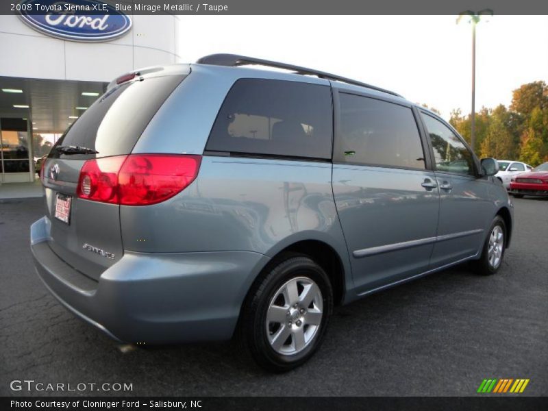 Blue Mirage Metallic / Taupe 2008 Toyota Sienna XLE
