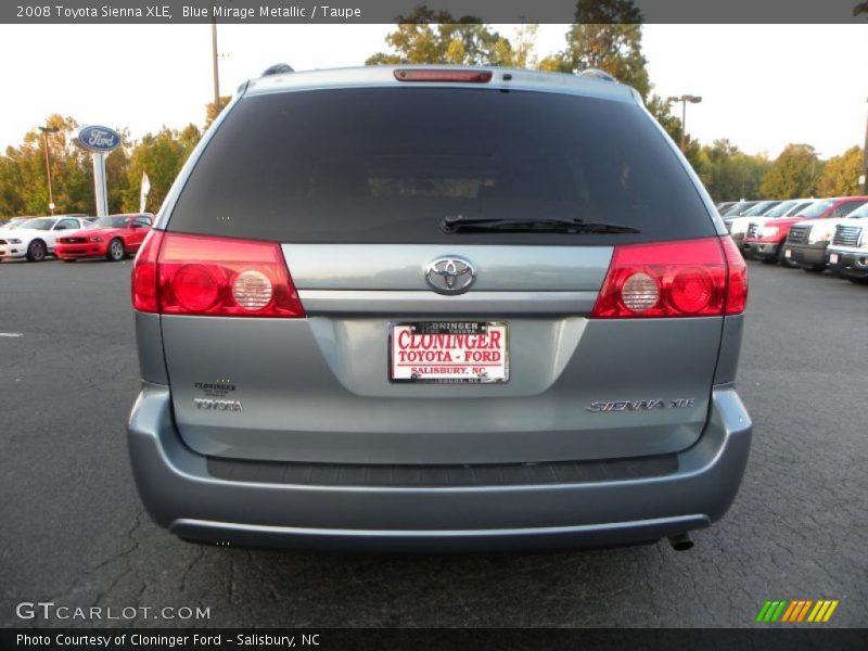 Blue Mirage Metallic / Taupe 2008 Toyota Sienna XLE