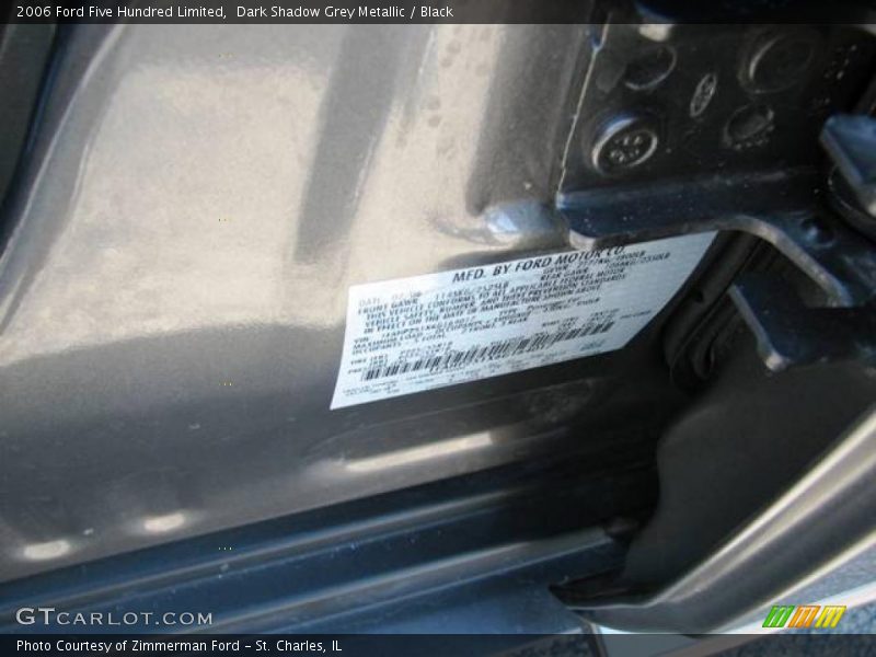 Dark Shadow Grey Metallic / Black 2006 Ford Five Hundred Limited