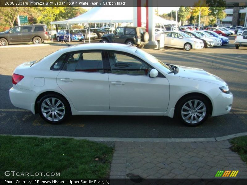 Satin White Pearl / Carbon Black 2008 Subaru Impreza WRX Sedan