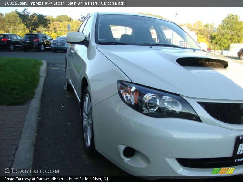 Satin White Pearl / Carbon Black 2008 Subaru Impreza WRX Sedan