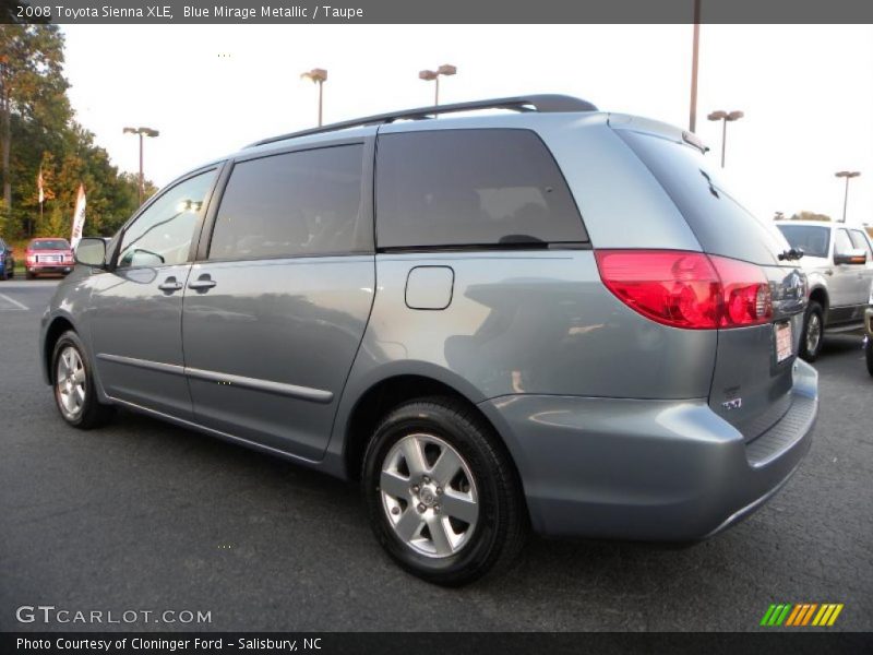 Blue Mirage Metallic / Taupe 2008 Toyota Sienna XLE