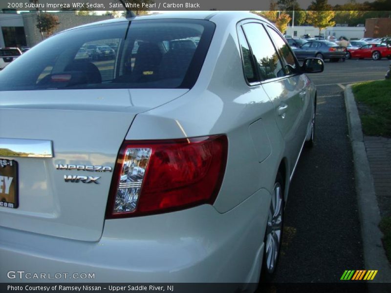 Satin White Pearl / Carbon Black 2008 Subaru Impreza WRX Sedan