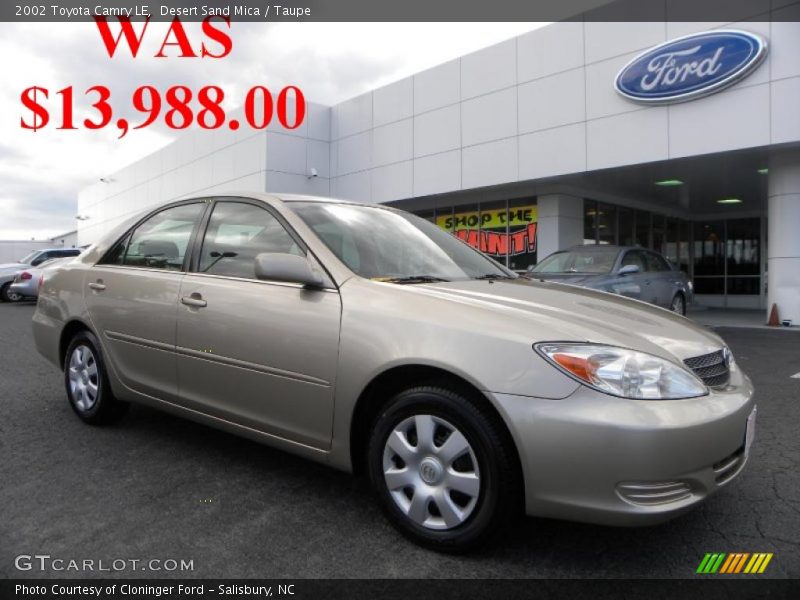 Desert Sand Mica / Taupe 2002 Toyota Camry LE