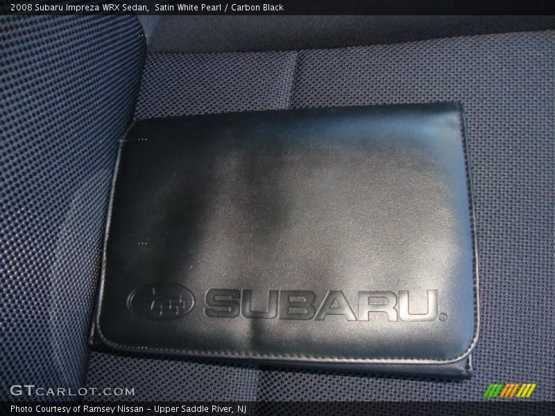 Satin White Pearl / Carbon Black 2008 Subaru Impreza WRX Sedan