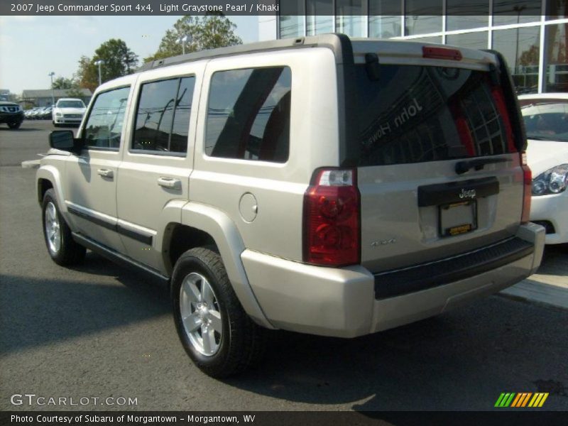 Light Graystone Pearl / Khaki 2007 Jeep Commander Sport 4x4