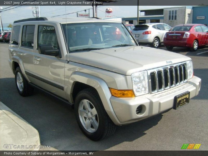 Light Graystone Pearl / Khaki 2007 Jeep Commander Sport 4x4