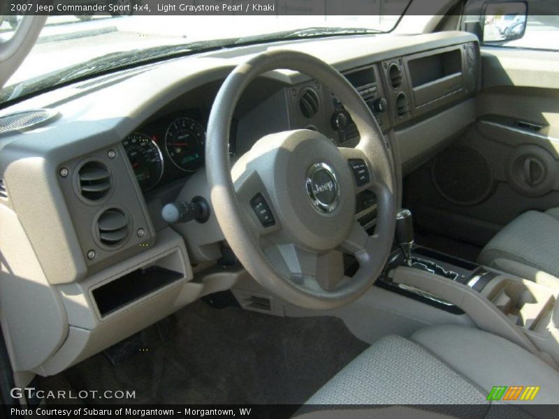 Light Graystone Pearl / Khaki 2007 Jeep Commander Sport 4x4