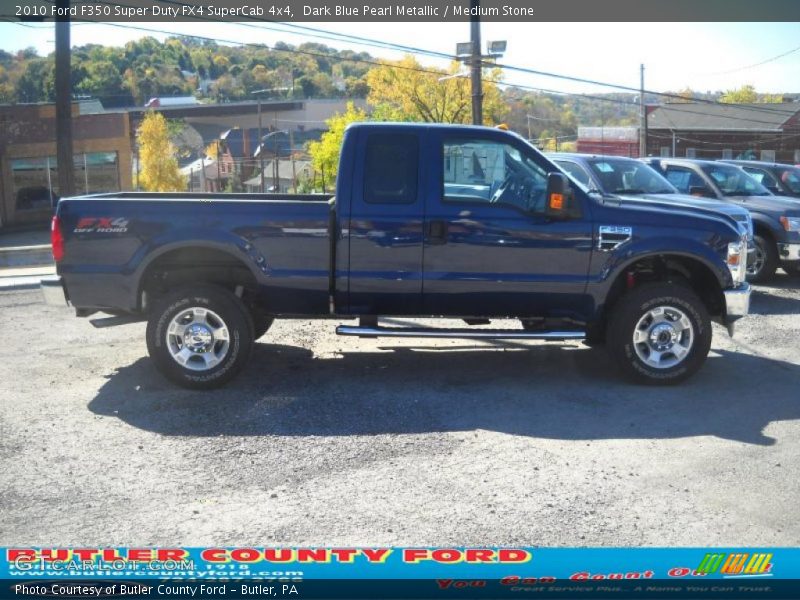 Dark Blue Pearl Metallic / Medium Stone 2010 Ford F350 Super Duty FX4 SuperCab 4x4