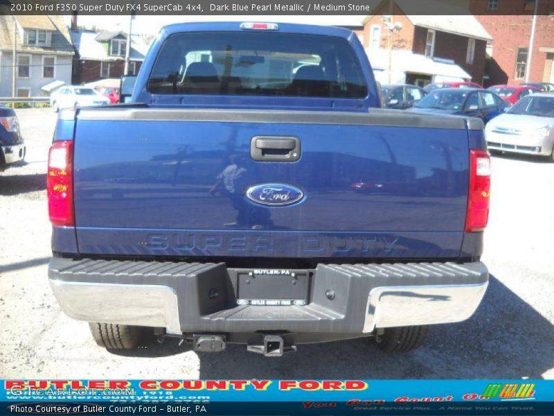 Dark Blue Pearl Metallic / Medium Stone 2010 Ford F350 Super Duty FX4 SuperCab 4x4