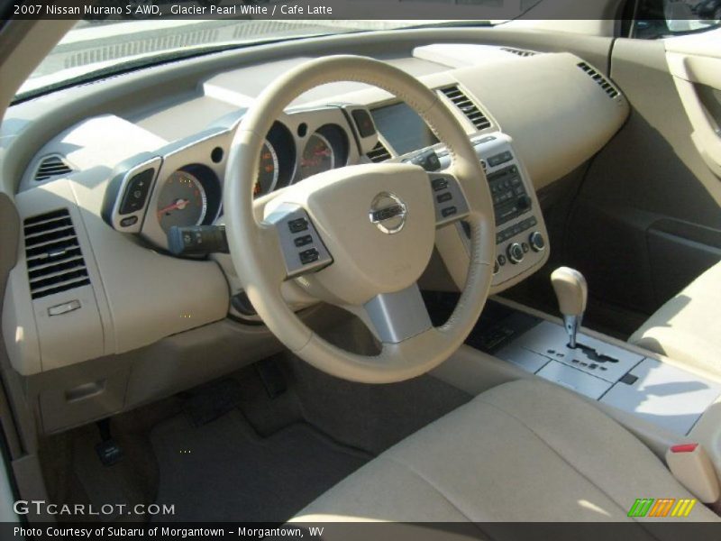 Glacier Pearl White / Cafe Latte 2007 Nissan Murano S AWD