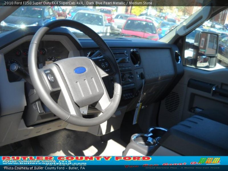 Dark Blue Pearl Metallic / Medium Stone 2010 Ford F350 Super Duty FX4 SuperCab 4x4