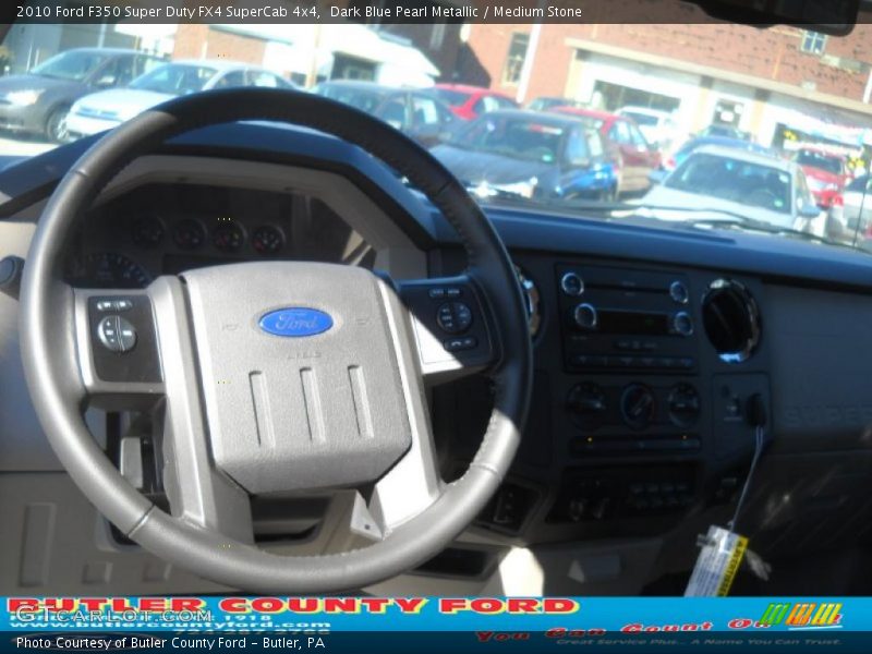 Dark Blue Pearl Metallic / Medium Stone 2010 Ford F350 Super Duty FX4 SuperCab 4x4