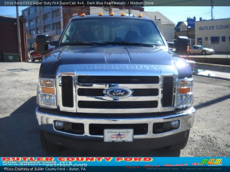 Dark Blue Pearl Metallic / Medium Stone 2010 Ford F350 Super Duty FX4 SuperCab 4x4