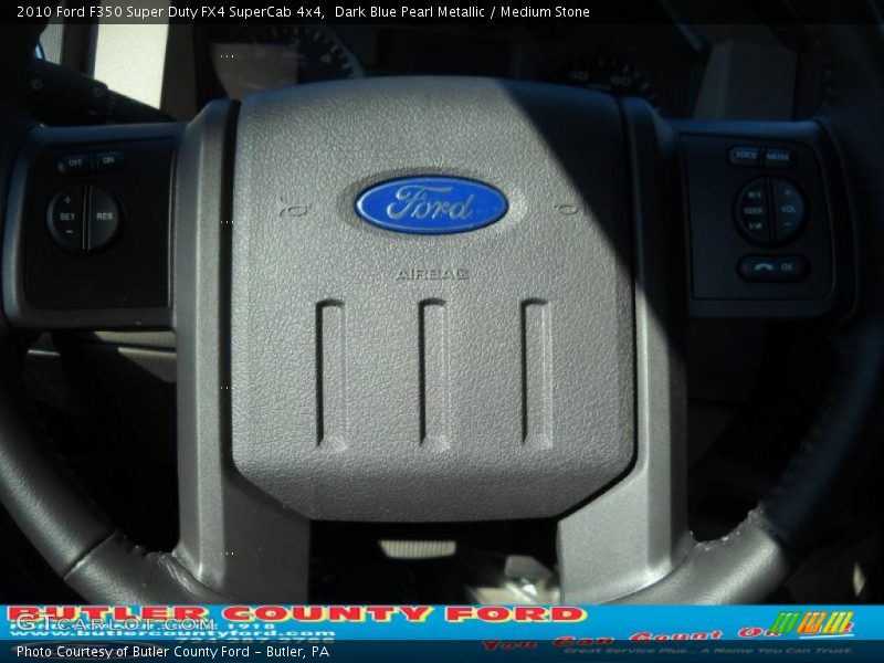 Dark Blue Pearl Metallic / Medium Stone 2010 Ford F350 Super Duty FX4 SuperCab 4x4
