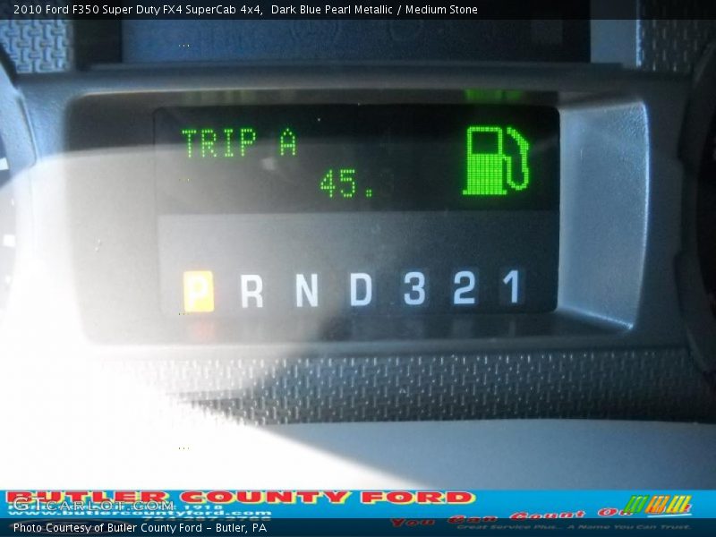 Dark Blue Pearl Metallic / Medium Stone 2010 Ford F350 Super Duty FX4 SuperCab 4x4