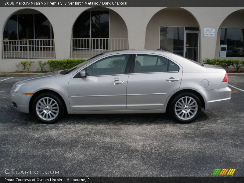 Silver Birch Metallic / Dark Charcoal 2008 Mercury Milan V6 Premier
