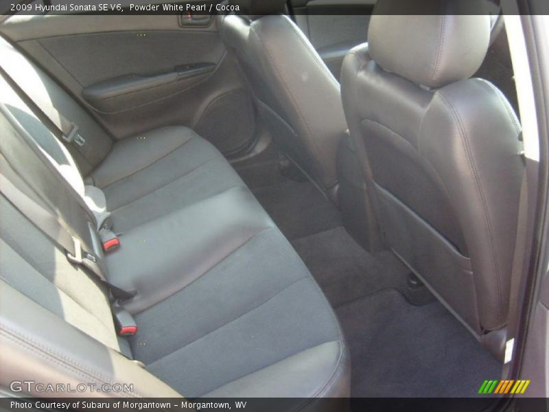 Powder White Pearl / Cocoa 2009 Hyundai Sonata SE V6