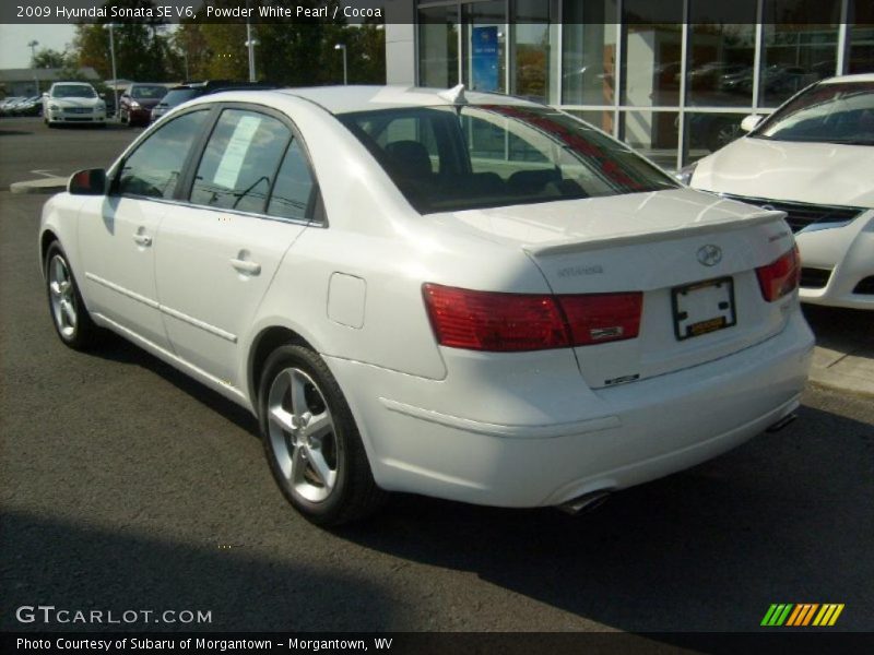 Powder White Pearl / Cocoa 2009 Hyundai Sonata SE V6