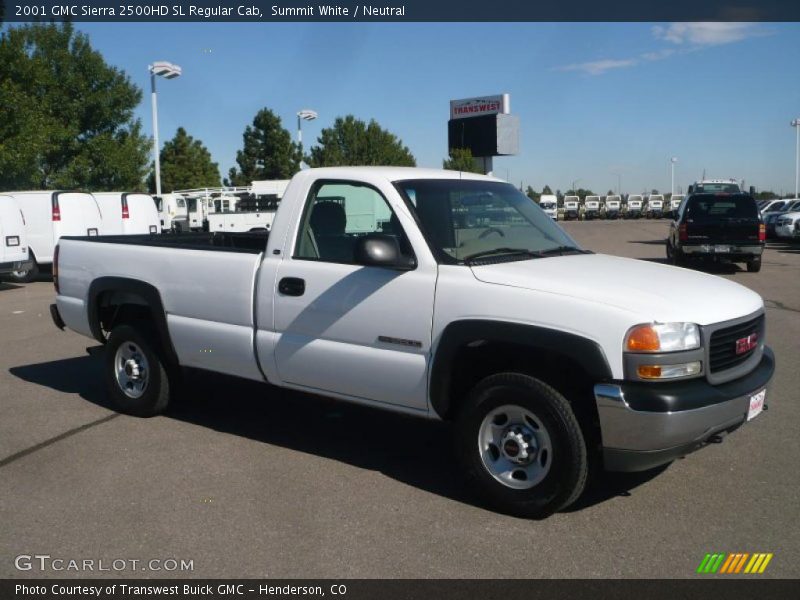 Summit White / Neutral 2001 GMC Sierra 2500HD SL Regular Cab