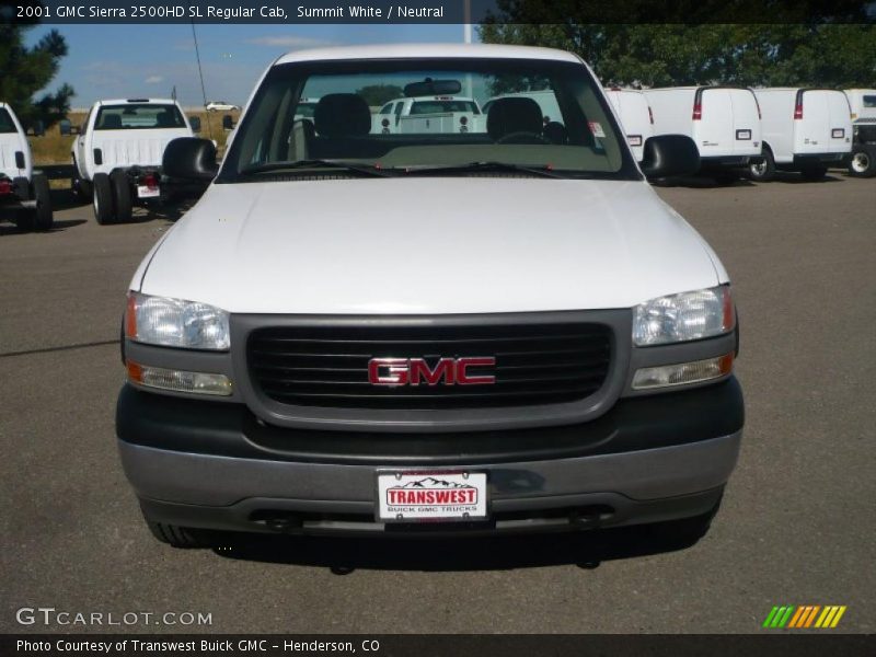 Summit White / Neutral 2001 GMC Sierra 2500HD SL Regular Cab