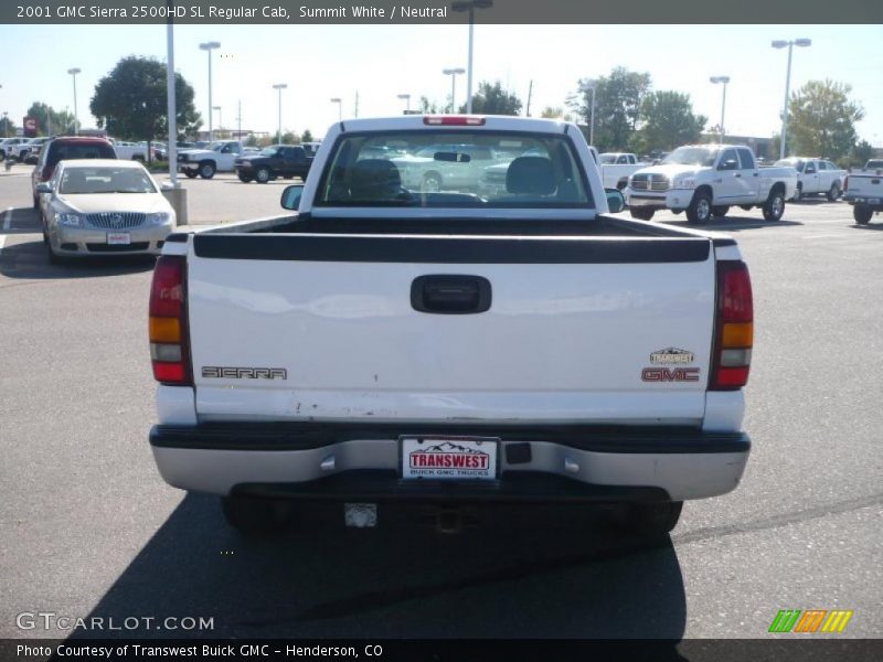 Summit White / Neutral 2001 GMC Sierra 2500HD SL Regular Cab