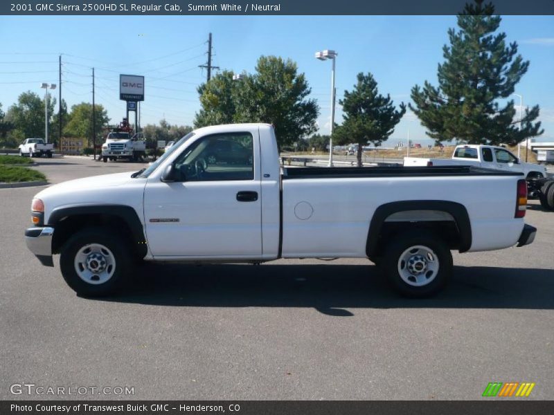 Summit White / Neutral 2001 GMC Sierra 2500HD SL Regular Cab