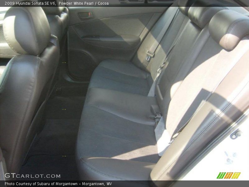 Powder White Pearl / Cocoa 2009 Hyundai Sonata SE V6