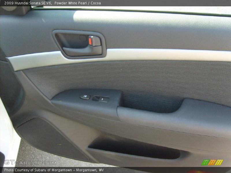 Powder White Pearl / Cocoa 2009 Hyundai Sonata SE V6