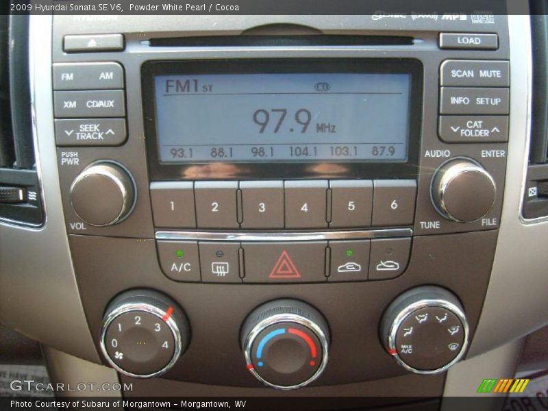 Powder White Pearl / Cocoa 2009 Hyundai Sonata SE V6