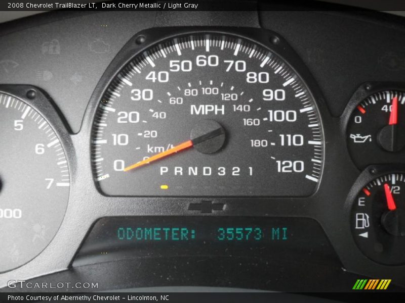 Dark Cherry Metallic / Light Gray 2008 Chevrolet TrailBlazer LT