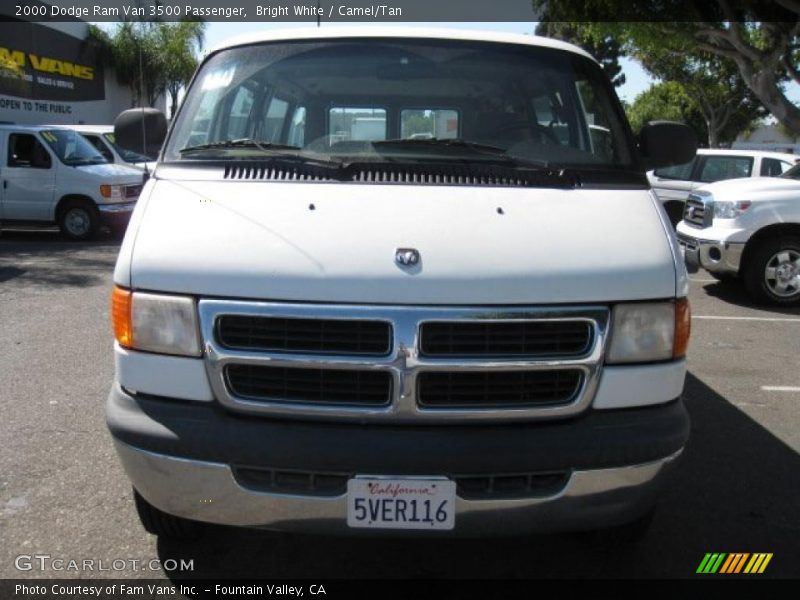 Bright White / Camel/Tan 2000 Dodge Ram Van 3500 Passenger