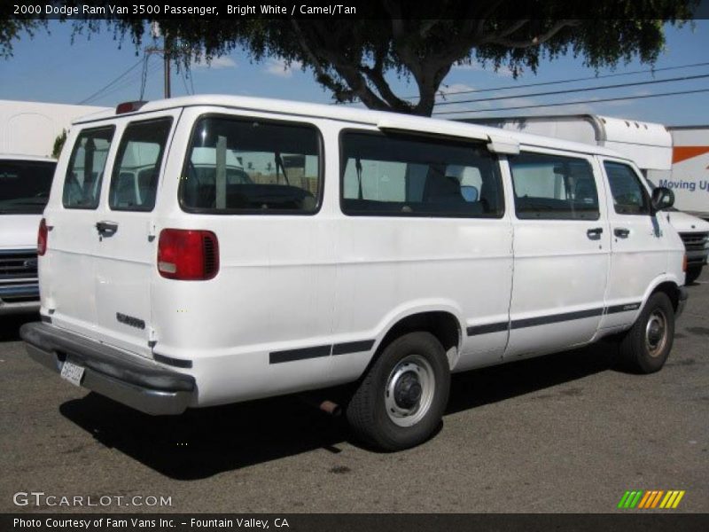 Bright White / Camel/Tan 2000 Dodge Ram Van 3500 Passenger