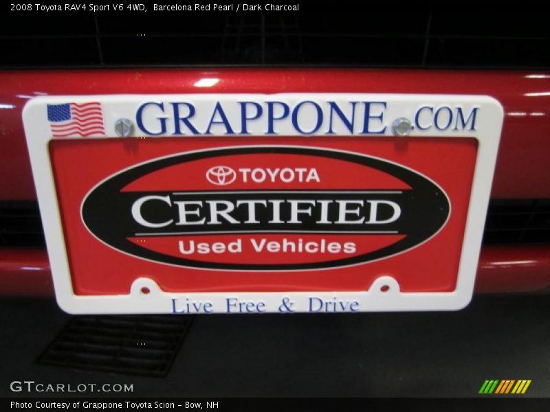 Barcelona Red Pearl / Dark Charcoal 2008 Toyota RAV4 Sport V6 4WD