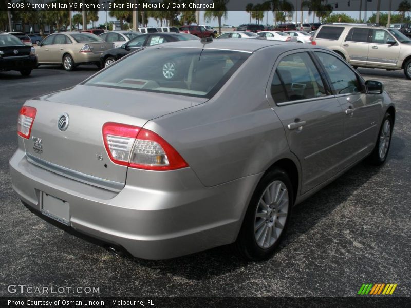 Silver Birch Metallic / Dark Charcoal 2008 Mercury Milan V6 Premier