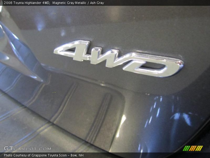 Magnetic Gray Metallic / Ash Gray 2008 Toyota Highlander 4WD