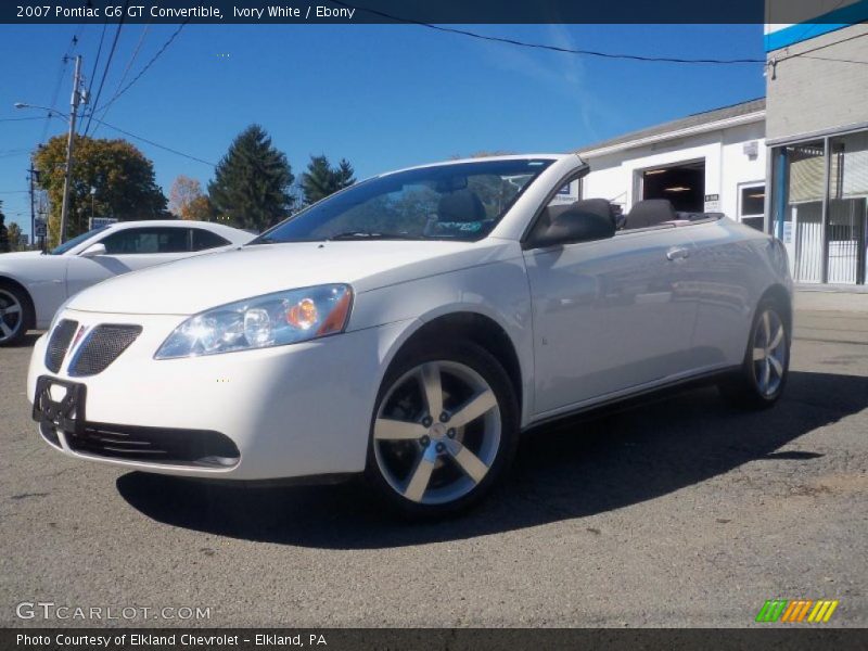 Ivory White / Ebony 2007 Pontiac G6 GT Convertible