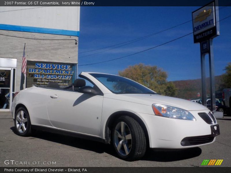 Ivory White / Ebony 2007 Pontiac G6 GT Convertible