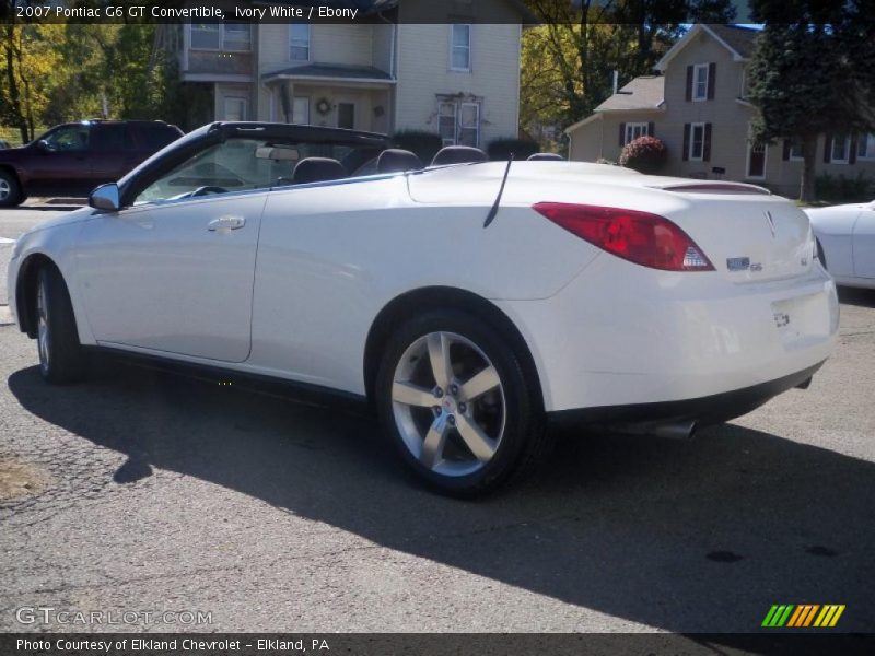 Ivory White / Ebony 2007 Pontiac G6 GT Convertible