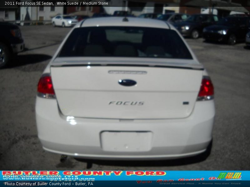 White Suede / Medium Stone 2011 Ford Focus SE Sedan