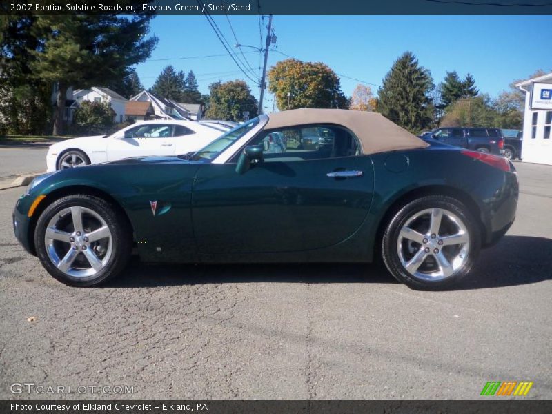 Envious Green / Steel/Sand 2007 Pontiac Solstice Roadster