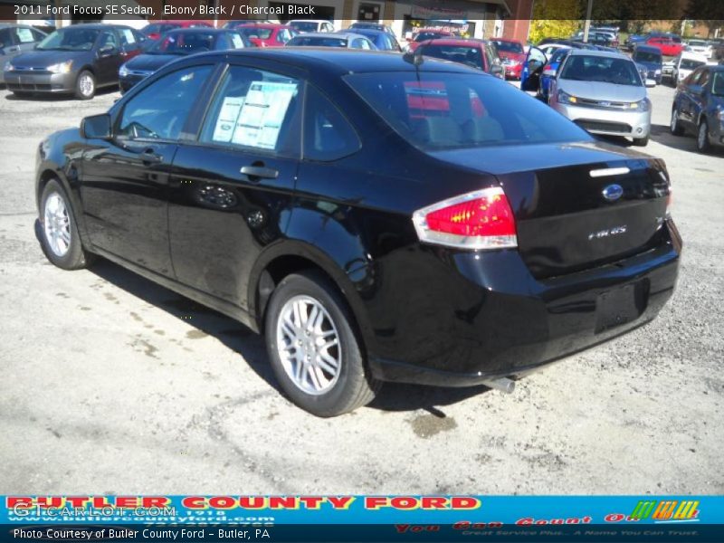 Ebony Black / Charcoal Black 2011 Ford Focus SE Sedan