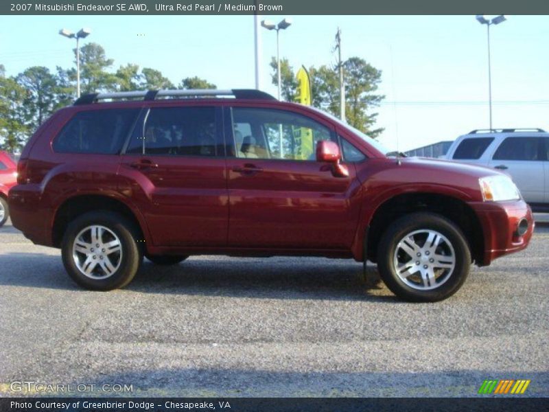 Ultra Red Pearl / Medium Brown 2007 Mitsubishi Endeavor SE AWD