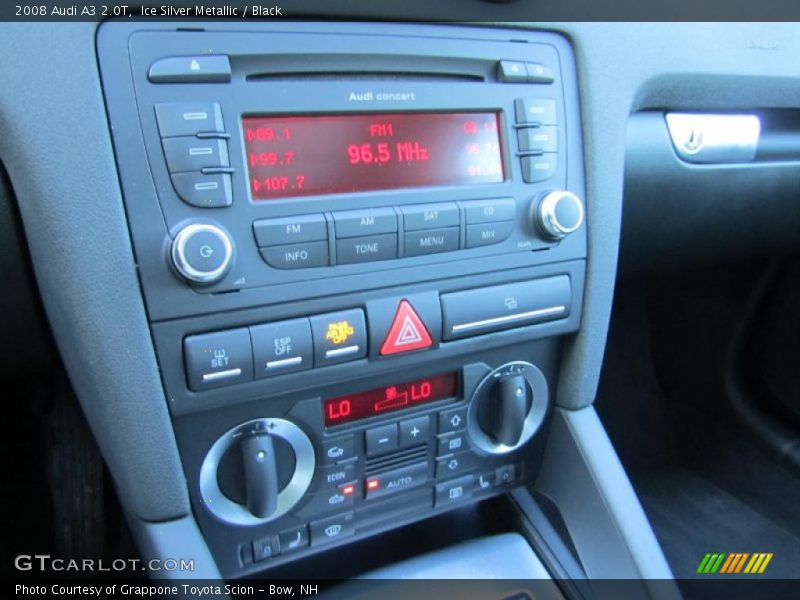 Ice Silver Metallic / Black 2008 Audi A3 2.0T