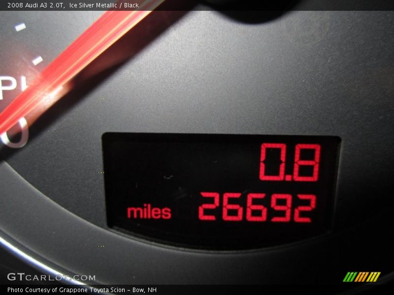 Ice Silver Metallic / Black 2008 Audi A3 2.0T